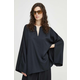 Bluza By Malene Birger za žene, boja: crna, bez uzorka