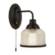 Searchlight 2671-1BK - Zidna lampa BISTRO 1xE27/60W/230V crna