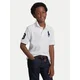 Otroški bombažen polo Polo Ralph Lauren bela barva, 323670257006