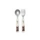 Set of 2 stainless steel cutlery, “Infant” range, blue - Cuitisan