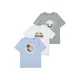 Jack & Jones Junior Majica JJPALM svetlo modra/rumena/pastelno zelena/bela