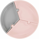 Minikoioi Suction Plate Puzzle deljeni krožnik s priseskom Pinky Pink/Powder Grey