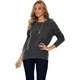 ONLY Ženski pulover ONLNANJING 15173800 Dark Grey Melange (Velikost S)