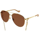 Gucci GG1088S 004 ONE SIZE (61) Zlata/Rjava
