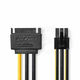 Kabli PC PCI Exp. 6 pina Ženski / S-ATA 15 pina Muški
