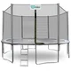 INLEA PREMIUM Jump Trampolin 400 cm z zunanjo zaščitno mrežo - siva