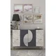 Hanah Home Konzolni sto Afra KM120, 120x75x29.6 cm, Antracit-srebrne boje