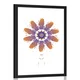 Plakat s paspartujem igriva abstrakcija s peresi - 60x90 black