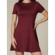 Sinsay - Pletena mini haljina - burgundy
