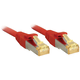 LINDY LINDY 47299 RJ45 omrežni kabel\, Patch kabel CAT 6a (neobdelani kabel CAT7) S/FTP 15.00 m rdeča 1 kos, (20421307)