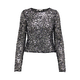ONLY Bluza ONLPALEMA črna/srebrna