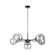 Luster na sajli KALIOPE 6xE27/60W/230V crna/prozirna