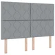 Vidaxl LED Box Spring Postelja Svetlo siva 160 x 200 cm blago