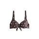 Next Bikini zgornji del temno rjava/bela