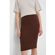 Vunena suknja Calvin Klein boja: smeđa, midi, pencil