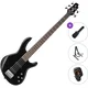 Cort Action Bass V Plus Standard SET Black 5 strunska bas kitara