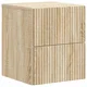 vidaXL Stenski nočni omarici s predalom Sonoma hrast 33 x 34,5 x 40 cm