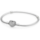 PANDORA zapestnica s svetlečim srcem 590727CZ (dolžina 20cm), (srebro 925/1000), srebrna