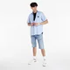 Srajca Comme des Garçons PLAY Black Heart Striped Shirt Blue/ White XL