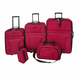 VIDAXL 5 delni potovalni set za prtljago, rdeč