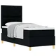 Vidaxl Box Spring Bed z vzmetnico Črna 80x200 cm Tkanina
