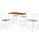 Barska miza in stoli 5-delni komplet trden les rjava in bela