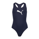 Puma Girls Racerback Swimsuit, Blue, Size 12 Y, Clothing
