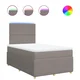 Vidaxl Box spring postelja z vzmetnico taupe 120x190 cm blago