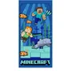 Modra otroška brisača iz mikrovlaken 70x140 cm Minecraft Underwater Fun – Jerry Fabrics