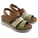 LP Fashion Ženske sandale, Kožne, Braon-zelene