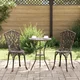 Bistro set za vrt 3 pcs Bronzana Aluminij