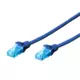 CAT 5e U-UTP patch cord, PVC AWG 26/7, length 3 m, color blue