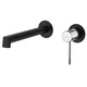 SOLARIS Wall Mounted 2 Hole Washbasin Mixer Tap, black matt/chrome - Črna mat barva - Sapho - SOLARIS - 72 - Medeninasti - Vzvod - Krožni - 60 - 194 - 14