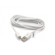 podatkovni kabel iz USB-A na MicroUSB 2.0, bel, 3.0 m