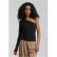 Womens asymmetrical long sleeves black