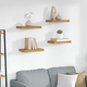 Polica na zidu 4 pcs Bež 40 x 23,5 x 4 cm Konstruirano drvo