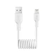 Puro Spiralni polnilni kabel USB-A - Lightning 1m 12W - bela