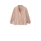 MANGO Bluza FLORETA rjava/bela