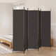 vidaXL Paravan 5-delni rjav 250x200 cm blago
