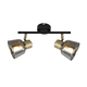 Klausen KL162005 - Spot svetlo SMOKY 2xE14/9W/230V crna/mesing/siva