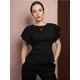 Sinsay - Bluza sa naborom u struku - crno