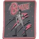 David Bowie Pink Flash Woven Logo Našitek za šivanje 100 x 90 mm