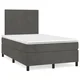Krevet box spring s madracem LED tamnosivi 120 x 190 cm baršun