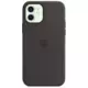 APPLE ovitek Silicone Case z MagSafe (za iPhone 12/12 Pro), črn