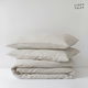 Bijelo-bež lanena posteljina za krevet za jednu osobu 140x200 cm – Linen Tales