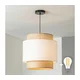 Brilagi - Viseći luster na sajli CERIA 1xE27/40W/230V prečnik 40 cm crna/bež/bela