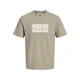 JACK & JONES Majica JCOFusion greige/bela