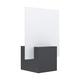 Eglo Adamello spoljna zidna lampa/1, led, 6w, ip44, liveni aluminijum/crna/staklo/bela