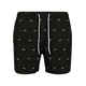 Embroidered swimsuit shark/black/white