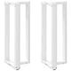 Noge za barski stol T-oblika 2 kom Bijele 50x35x(100-101) cm Čelik